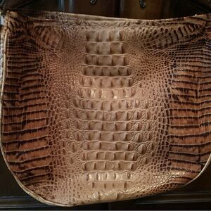 BRAHMIN Melbourne Pecan Leather Tote Shoulder Purse Handbag